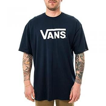 Vans Classic Navy Blue White Short Sleeve T-Shirt for Men, Size M