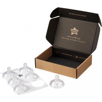 Tommee Tippee Closer to Nature Easi-Vent Tetinas de Flujo Medio, Pack de 6