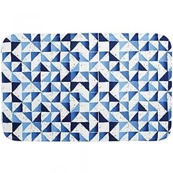 Alfombra de Baño Microfibra Suave y Absorbente 45x75 cm Diseño Moderno Multicolor MSV