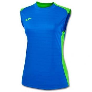 Joma 900246.720 - Camiseta de equipación tirantes  para mujer, color azul royal / verde flúor, talla XL