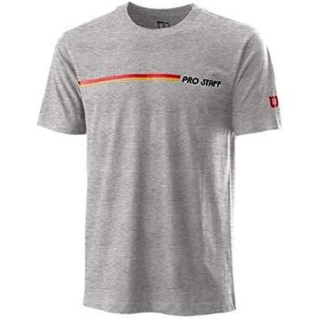 Wilson M Pro Staff Tech tee Camiseta, Hombre, Heather Grey, XL