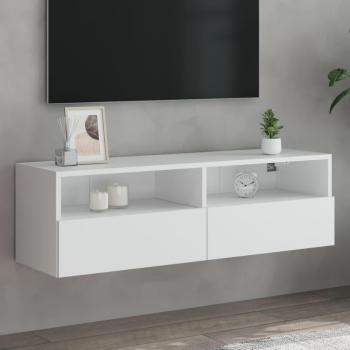 Mueble de Pared para TV Blanco 100x30x30 cm en Madera de Ingeniería