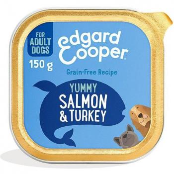 Edgard & Cooper Comida Húmeda Para Perros Adultos de Salmón y Pavo 11x150g