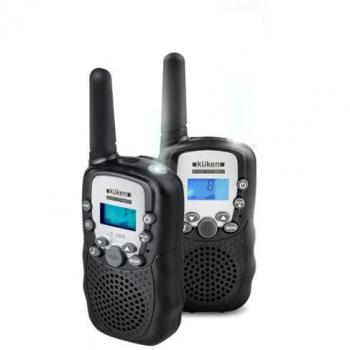 Walkie Talkie KÃ¼ken 33930 - 2 vías, 8 canales, alcance de hasta 5 km, color negro