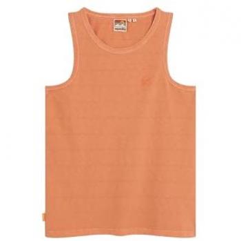 Camiseta Sin Mangas Vintage Textura Naranja Superdry para Hombre M