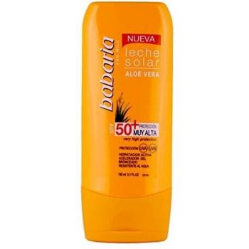 BABARIA leche solar aloe vera SPF50+ 150ml