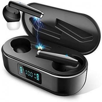 Auriculares Inalámbricos Bluetooth 5.0 TWS Auricular con Micrófono y Cancelación de Ruid 25H de Tiempo de Reproducción para iPhone Android