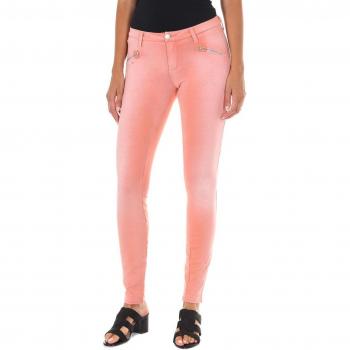 Pantalón largo de felpa efecto gastado y rasgado 10DBF0772-J100 mujer