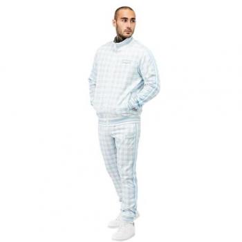 Chándal Lonsdale Witton Slim Fit para Hombre, Blanco y Azul, Talla XXL