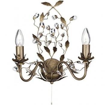 Aplique Almandite Marrón dorado 2 bombillas 40cm