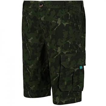 Regatta Shorewalk-Pantalón Corto De Look Retro con Varios Bolsillos Shorts, Unisex niños, Racing Green Camo, 13 yr