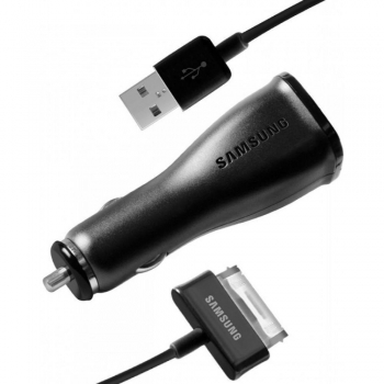 Cargador para Coche Samsung BT-ECAP10C Compatible con Galaxy Tab P1000, Color Negro