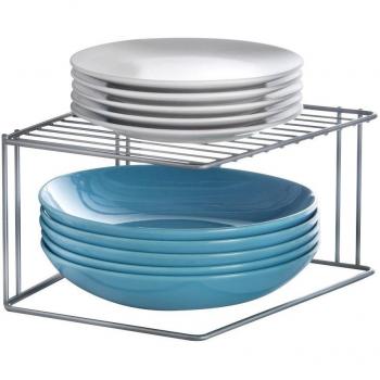 Metaltex Boxe-rinconera 2 Alturas 15x25x25cm, Metal, Gris