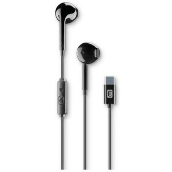 Auriculares Alámbricos con Micrófono Capsule Negro USB Tipo C