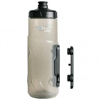 SKS Monkey Bidón con portabidón, Unisex Adulto, Transparente, 600 ml