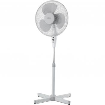 Ventilador de Pie Domair FL40 II - 55W, 40 cm, Inclinable y Orientable, Ajustable en Altura, Oscilante Automático, Color Blanco