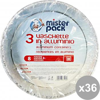 Set 36 Contenitore Alluminio TORTE * 3 Pezzi MR.PACK T59G Contenitori per la cucina