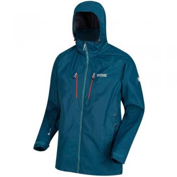 Regatta Calderdale III Waterproof & Breathable Mesh Lined Outdoor Shell Jacket Chaqueta Impermeable, Hombre, Deep Teal, Medium