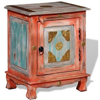 vidaXL Nightstand Solid Mango Wood Orange