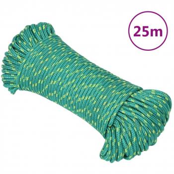 Cuerda de barco polipropileno verde 4 mm 25 m