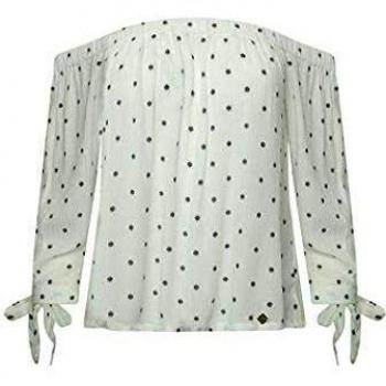 Superdry - Camiseta de manga larga - Manga Larga - para mujer Marfil Cream Geo Spot 40