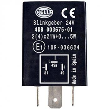 HELLA 4DB 003 675-011 Relé de intermitencia - 24V - 3polos - enchufado - electrónico