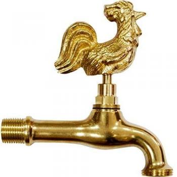 Grifo de Jardín Artístico con Diseño de Gallo y Conectores 15x21, M20x27