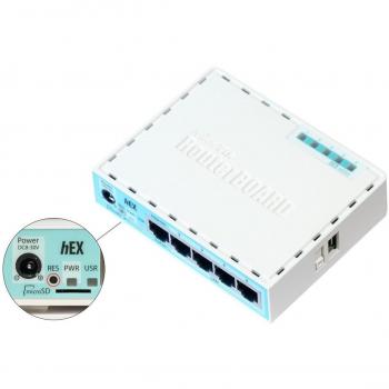 Mikrotik RB750GR3 Router Gigabit Ethernet Turquesa, Blanco