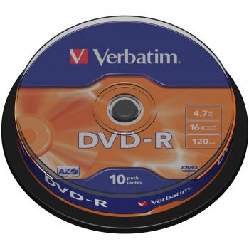 Verbatim Advanced AZO 16X DVD-R, Tarrina de 10 Unidades, 4.7GB