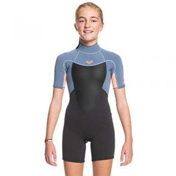 Traje de neopreno Roxy Prologue 2/2 Back Zip manga corta negro azul naranja niña - 16