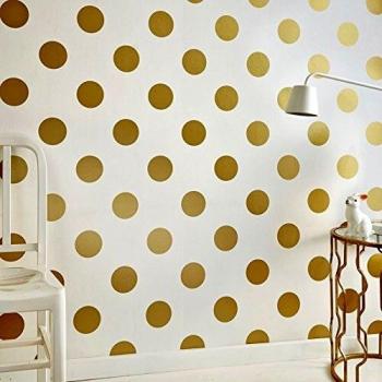 Papel Pintado Infantil Dotty Blanco y Oro Kids Home