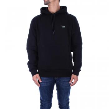 Lacoste Sudadera Classic Fit para Hombre con Capucha en Algodón Ecológico SH9623-00 Negra