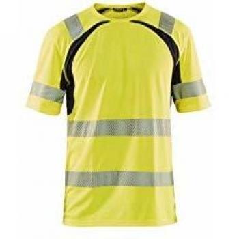 Blaklader High-Visibility UV Protection Anti-Odour T-Shirt, Yellow/Black, Size L
