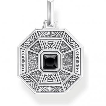 Thomas Sabo Unisex Sterling Silver Talisman Pendant with Black Onyx PE950-507-11