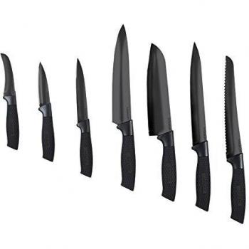 Beper srl Titanium Set de Cuchillos, Titanio, Negro, 31x46x39.5 cm