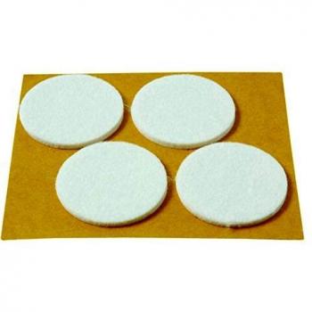 Brinox B70830B Deslizadores fieltro, Blanco, Diámetro 38 mm, Set de 4 Piezas