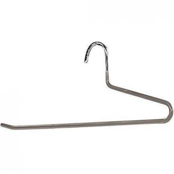 Kesper Pantalones y Servicio, con Soporte para Pantalones Cortos, Pantalones, de Perchas, 2er Pack, de Metal, de Varios Coloures a Elegir, Metal, Gris, Número: 2 Unidades
