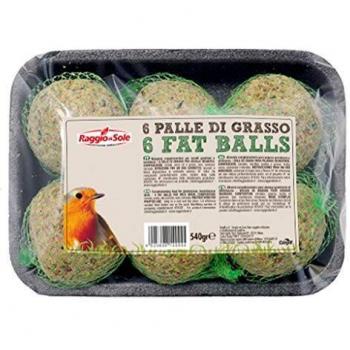 Bolitas de Grasa para Aves Silvestres Raggio di Sole 540 gr - Pack de 6