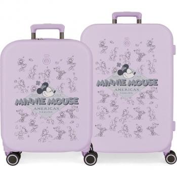Juego de maletas Disney 100 Happiness en lila con diseño exclusivo