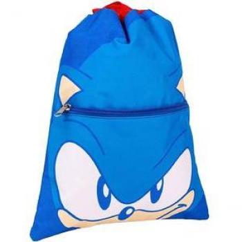 Saco Sonic The Hedgehog 33cm - Mochila infantil de Sonic - Tamaño 27x33cm - 100% Poliéster