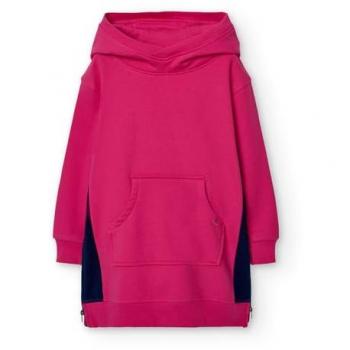 Vestido de niña de felpa con capucha y bolsillo canguro Boboli