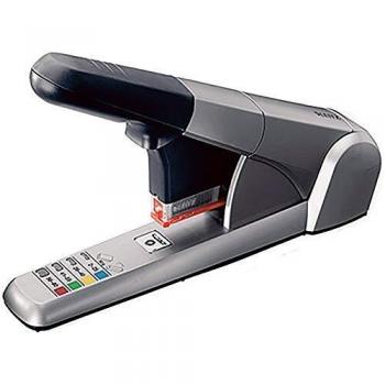 Grapadora Leitz 55510084, capacidad para hasta 80 hojas, compatible con grapas tipo K6, K8, K10 y K12, color plateado