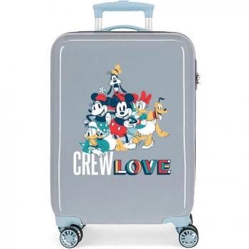 Disney Mickey Crew Love Maleta de Cabina Rígida Azul Claro 34L