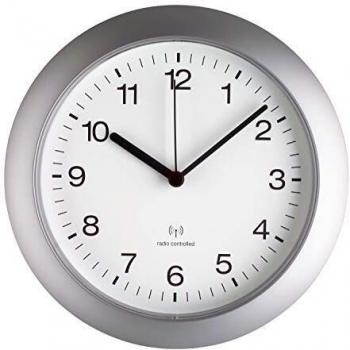 TFA 981089 - Reloj de Pared controlado por Radio, Color Plateado