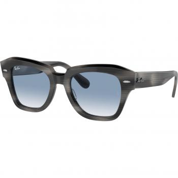 Ray-Ban RB2186 State Street 14043F Unisex Squadrata Grigio Sunglasses