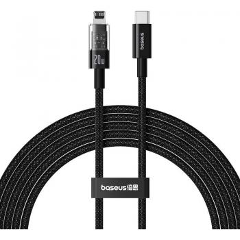 Cable USB-C a Lightning Baseus Gem 2 m 20 W Negro