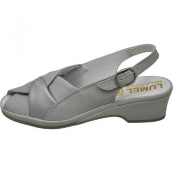 Sandalia anatómica de mujer Lumel 4X-1154 Jonas, ancho especial, color silver