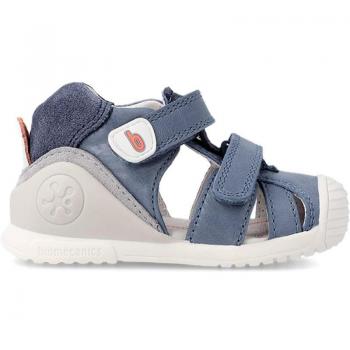 Sandalia Biomecanics para niño de piel, ergonómica y transpirable, con puntera cerrada, ideal para primeros pasos