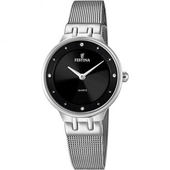 Reloj Festina Mademoiselle F20597/4 para Mujer con Esfera Negra y Correa de Acero
