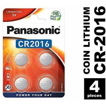 Paquete de 4 Baterías CR2016 Panasonic Litio 3V